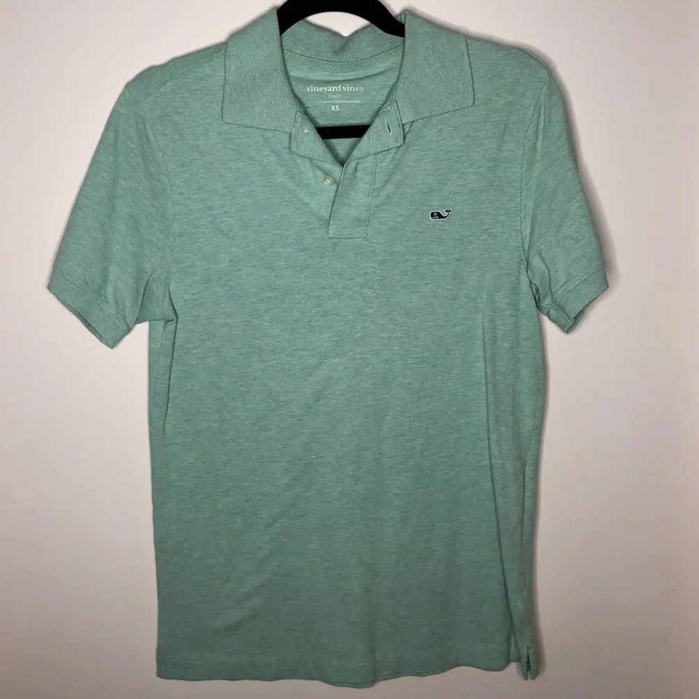 Men’s Vineyard Vines Slim Fit Polo Green - Extra Small - Picture 1 of 3